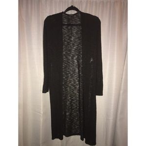 Long black cardigan